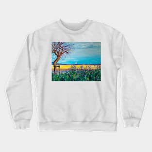 Lavender. Empuriabrava Beach Crewneck Sweatshirt